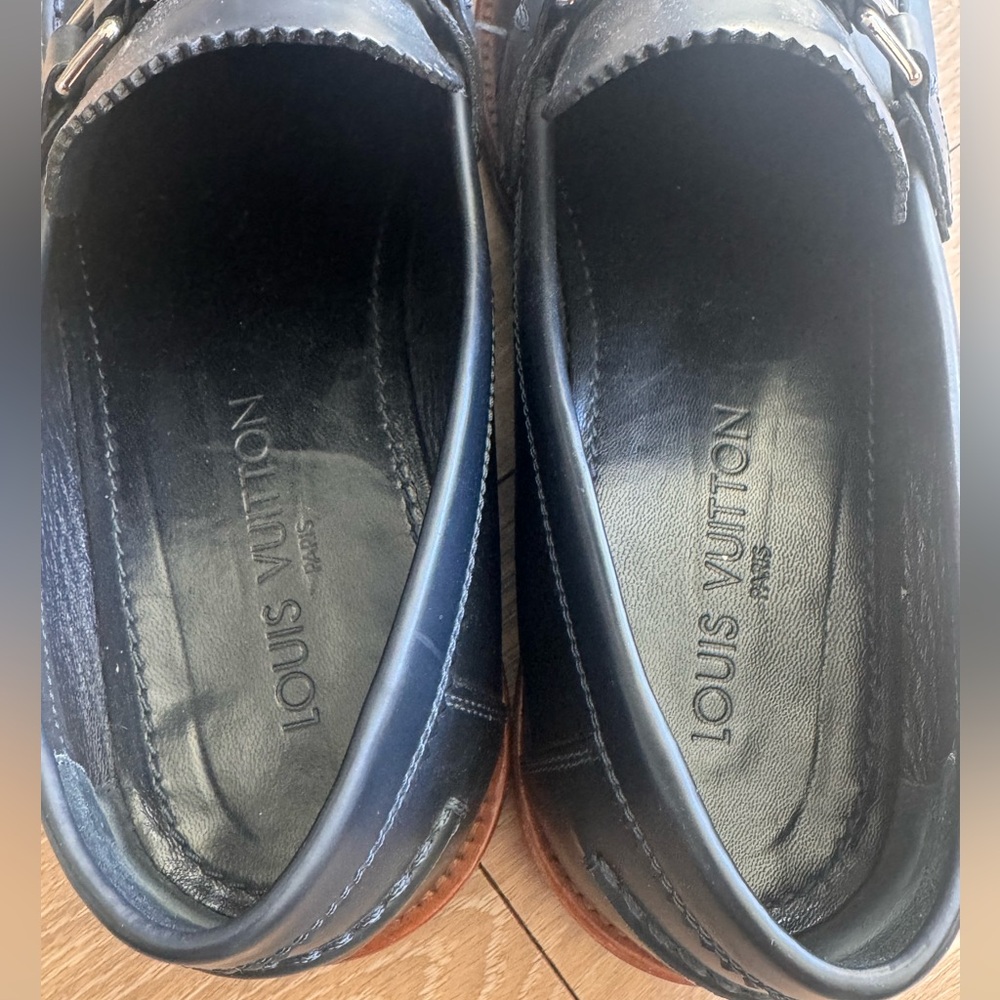 Louis Vuitton Blue Leather Loafers - Picture 5 of 6